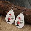 European-American Christmas Water Drop Earrings: Santa Claus with Snake Pattern