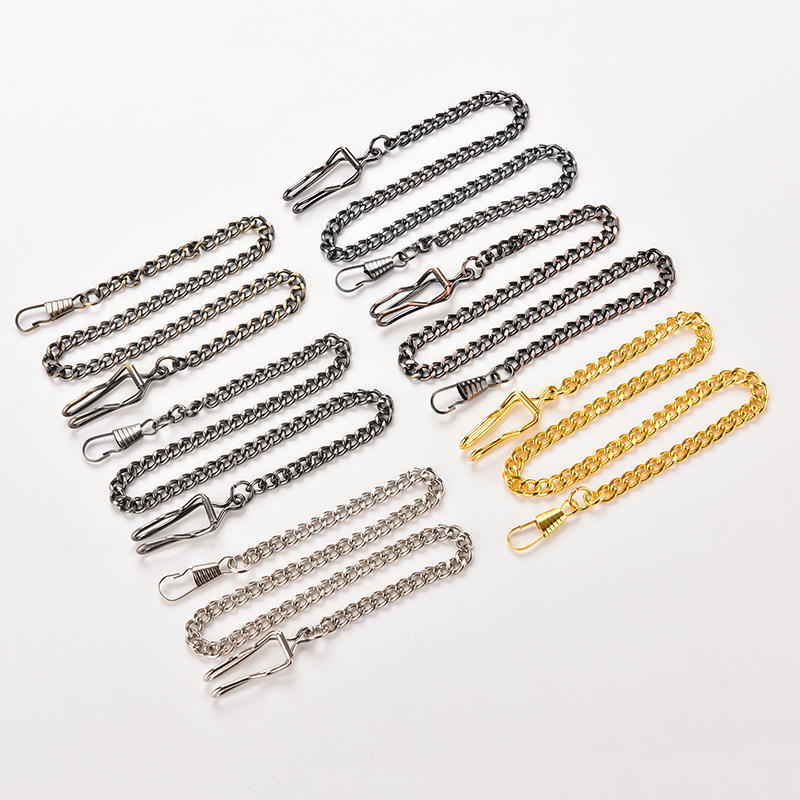 Новая 36,5 см бронзовая сплавная цепь для старинных кварцевых женских мужских винтажных карманных часов