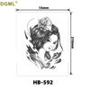 Kirin Lion Fox Totem Flower Tattoo Sticker – Waterproof & Customizable Realistic Design