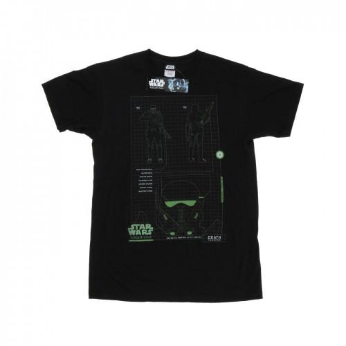 Star Wars Mens Rogue One Death Trooper Schematic T-Shirt