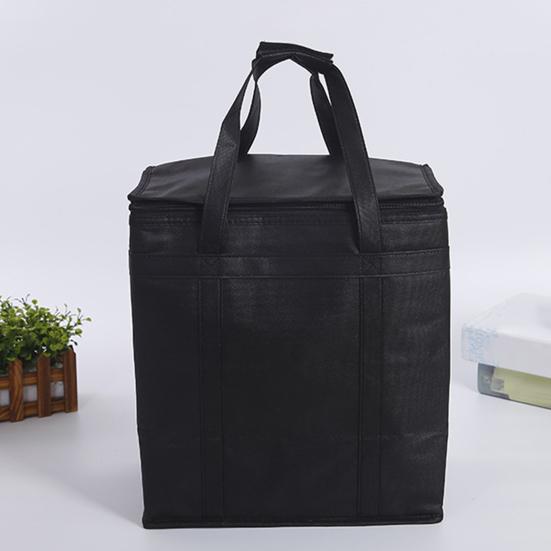 Нетканая портативная термосумка из алюминиевой фольги, складная сверхмощная водонепроницаемая изолированная сумка большой вместимости для пикника и доставки еды