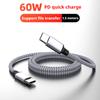 60 Вт Тип C к Типу C 1M 2M 3M 5M 8M Кабель PD для быстрой зарядки и передачи данных для iPhone 15 Macbook Xiaomi Samsung Удлинительный кабель для камеры