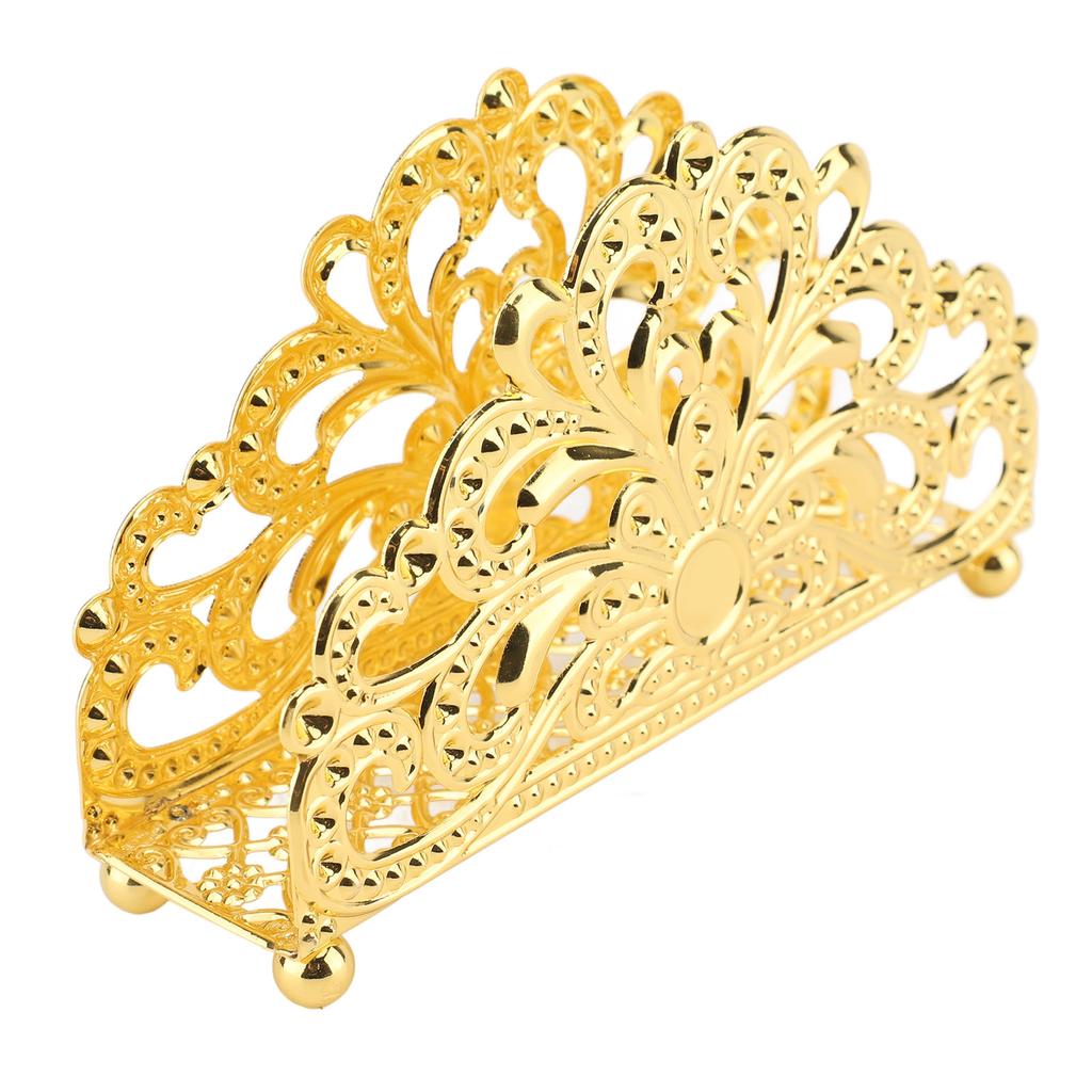 Настольная салфетница Золотой кованый металл Подставка-органайзер для салфеток для отеля, ресторана, дома, столовой