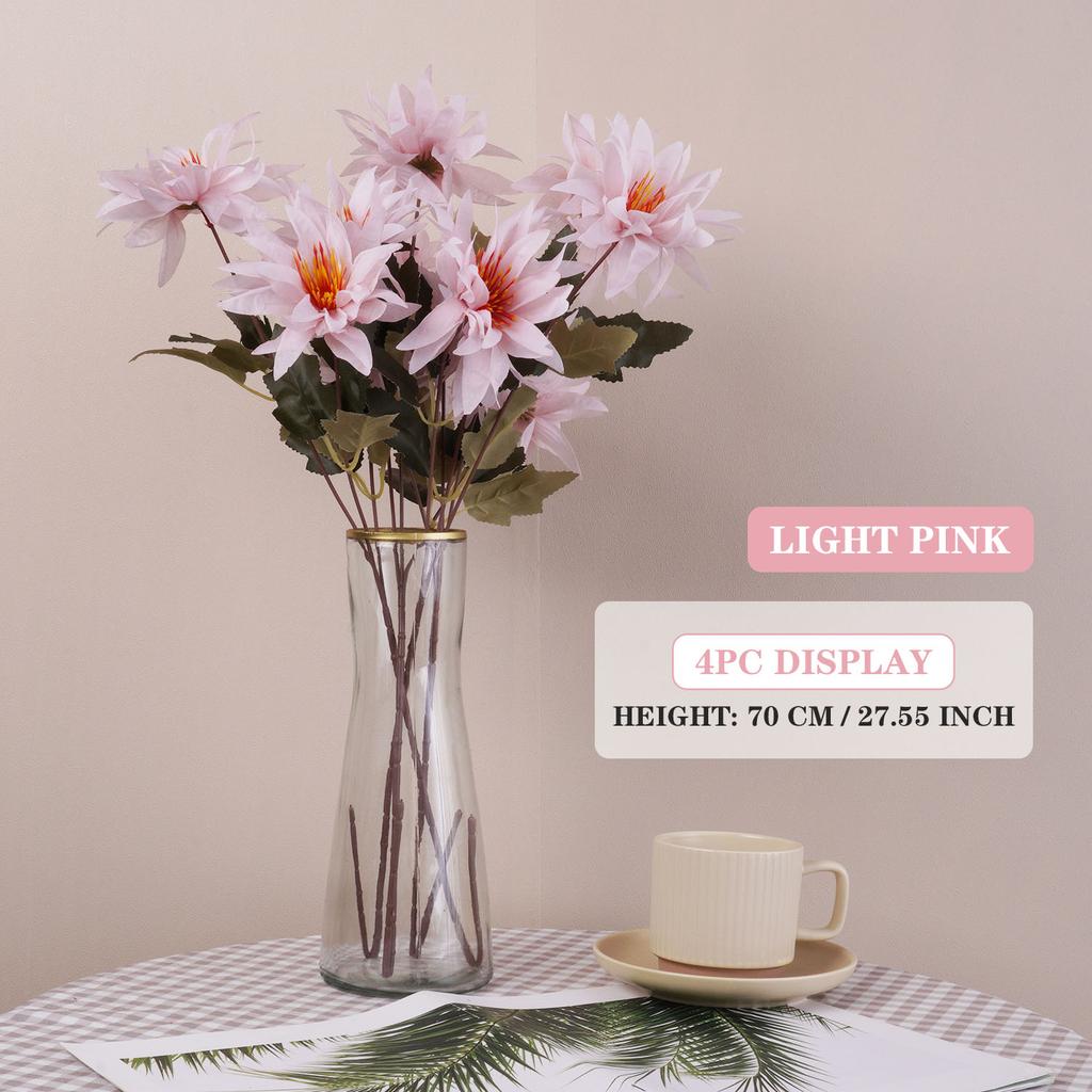 Искусственный цветок шелковый одиночный цветок свадебный красивое растение для комнаты дома рождественское украшение 70см/27,55дюйма