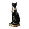 Egyptian Cat Goddess Bastet Statue Ancient Black Figurine for Office Desk Living Room Table