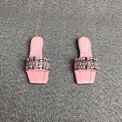 2025 конфетный цвет верхняя одежда женская бант темперамент квадратный носок фея открытый носок крутые шлепанцы стразы французский