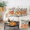 Thanksgiving New Pillow Case Autumn Pumpkin Print Letter Pillow Home Cushion Set Decoration