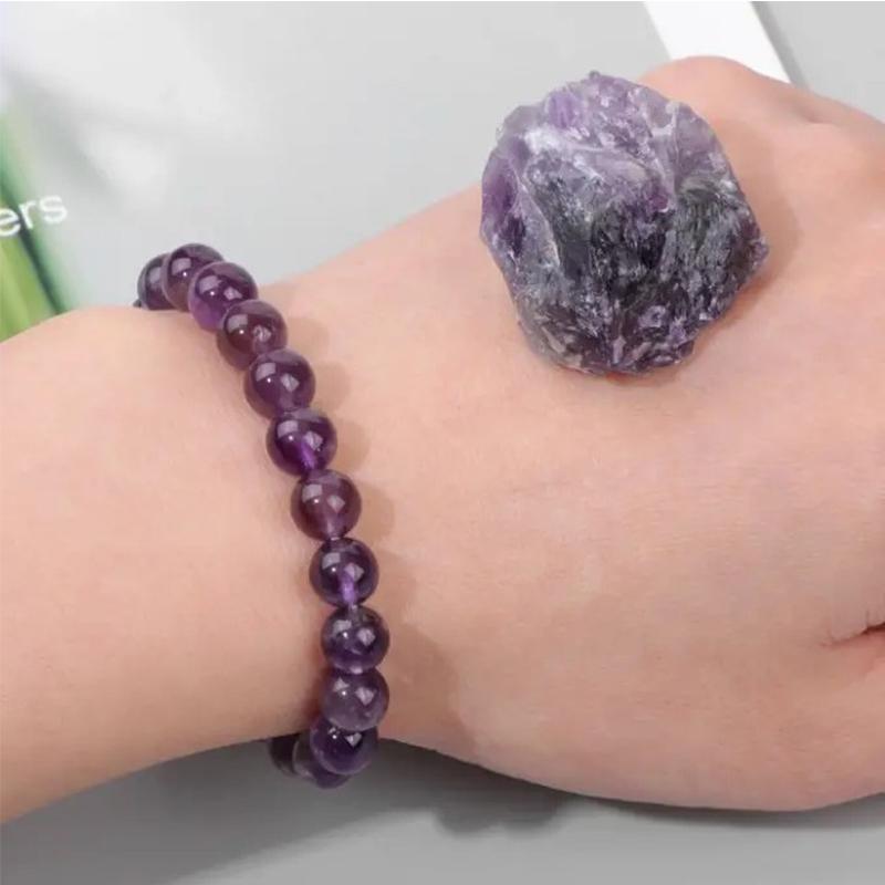Браслет из бисера из натурального камня с минеральным камнем Рейки, кварцевые браслеты, тигровый глаз, лазурит, аметисты, эластичный браслет