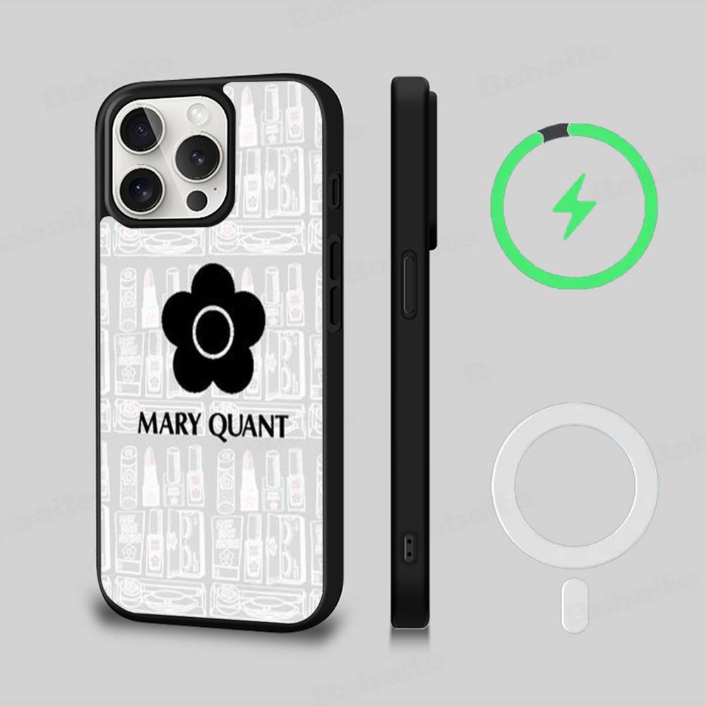 Модный Чехол для Телефона M-Mary-Q-Quants Для iPhone 17 Air 16 15 14 13 12 11 Pro Max Plus Для Беспроводной Зарядки Magsafe Cover