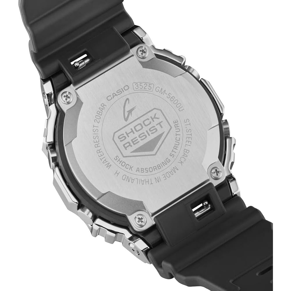 Мужские цифровые кварцевые часы Casio G-Shock GM-5600U-1 Черный корпус из смолы Водонепроницаемость 200 м