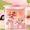 moin moin Dollhouse Miniature Handmade Kit Set Instruction Terrarium Bottle Dream Bottle Palm Size Beginner Fairy Tale Stylish Interior Coffee Shop