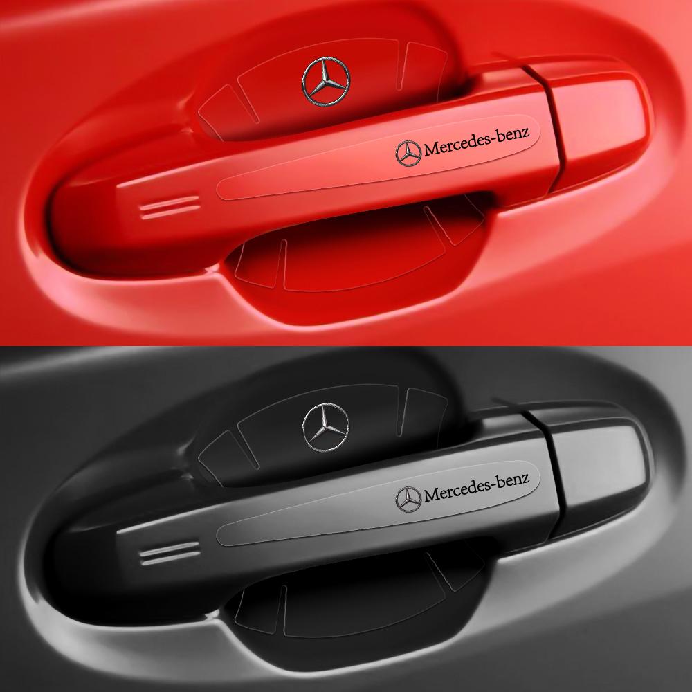 GLC GLB 4/8PC Transparent Car Door Handle Cup Protector Film Anti Scratch Sticker For Mercedes Benz AMG W108 W203 W204 W210 W21