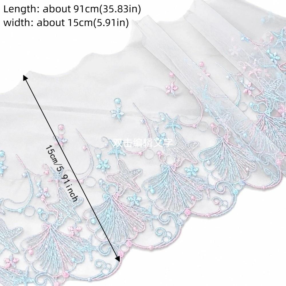 1Yard/Lot Shell Embroidery Floral Embroidery Lace Trims DIY Trimmings Lace Trim Fabric
