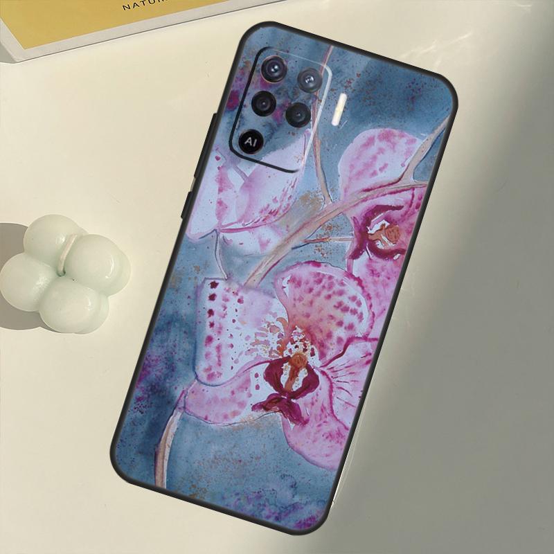 Красочный чехол с цветами орхидеи для OPPO A74 A94 A54 A1K A15 A16 A52 A72 A83 A91 A93 A53S A5 A9 A31 A53 2020, чехол