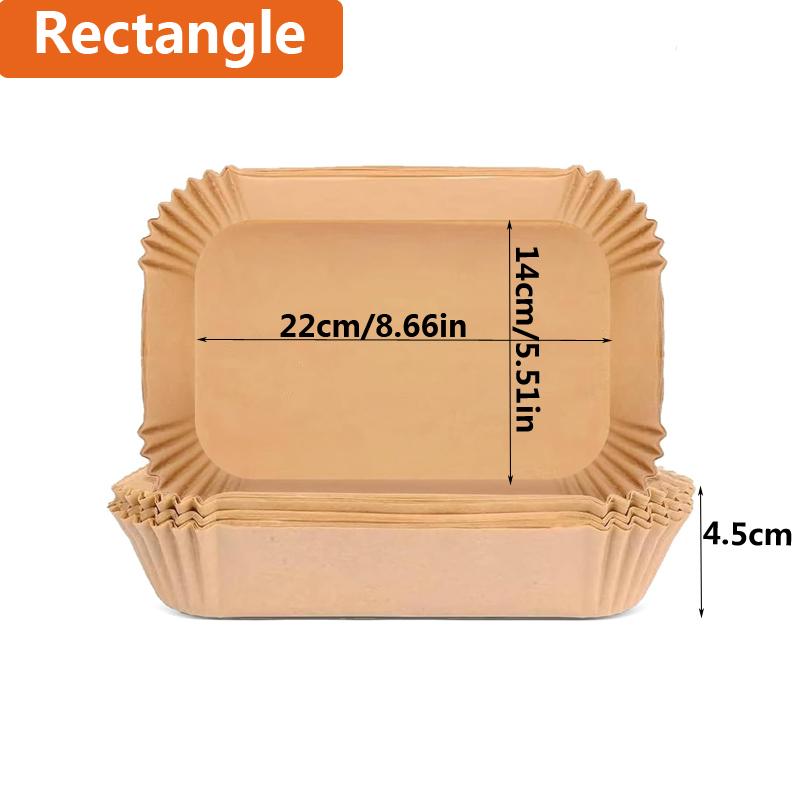 Air Fryer Baking Paper 50/100PCS for BBQ Plate Square Rectangle Round Oven Pan Pad Non-Stick Mat Oil-proof Liner Kitchen Tool