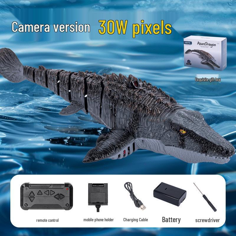 S11 4DRC Electric Camera Remote-Control Dinosaur Boat with Water Spray Toy for Kids
