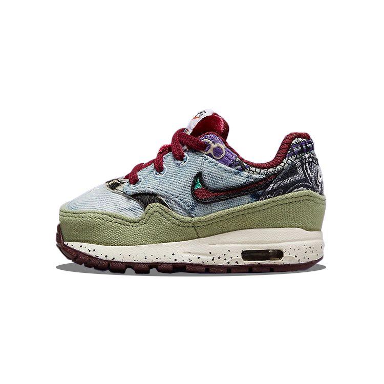 Concepts X Nike Air Max 1 SP TD Mellow Baby Sneakers Multi-Color Oil-Green Sail DR2363-300