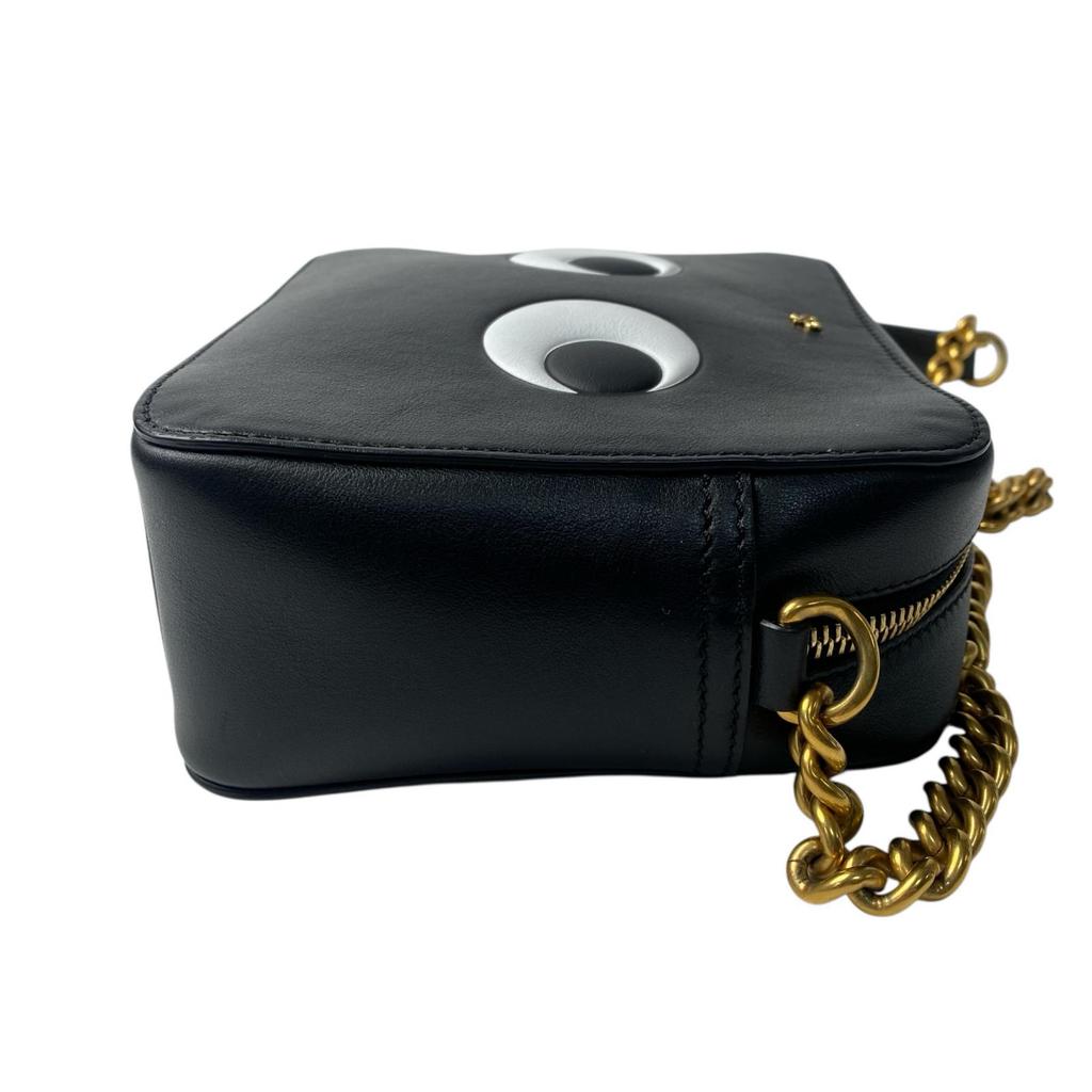 Б/у Сумка через плечо Anya Hindmarch черная кожа Женская