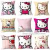 Декоративные наволочки для подушек с цифровым принтом Hello Kitty, подходящие для дивана, спальни, автомобиля.
