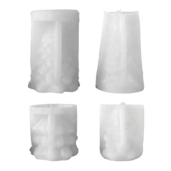 Силиконовая форма для рождественской елки, ручная работа, для ароматических свечей, мыла, смолы, полимерной глины, многоразовая, DIY, праздничные принадлежности для творчества