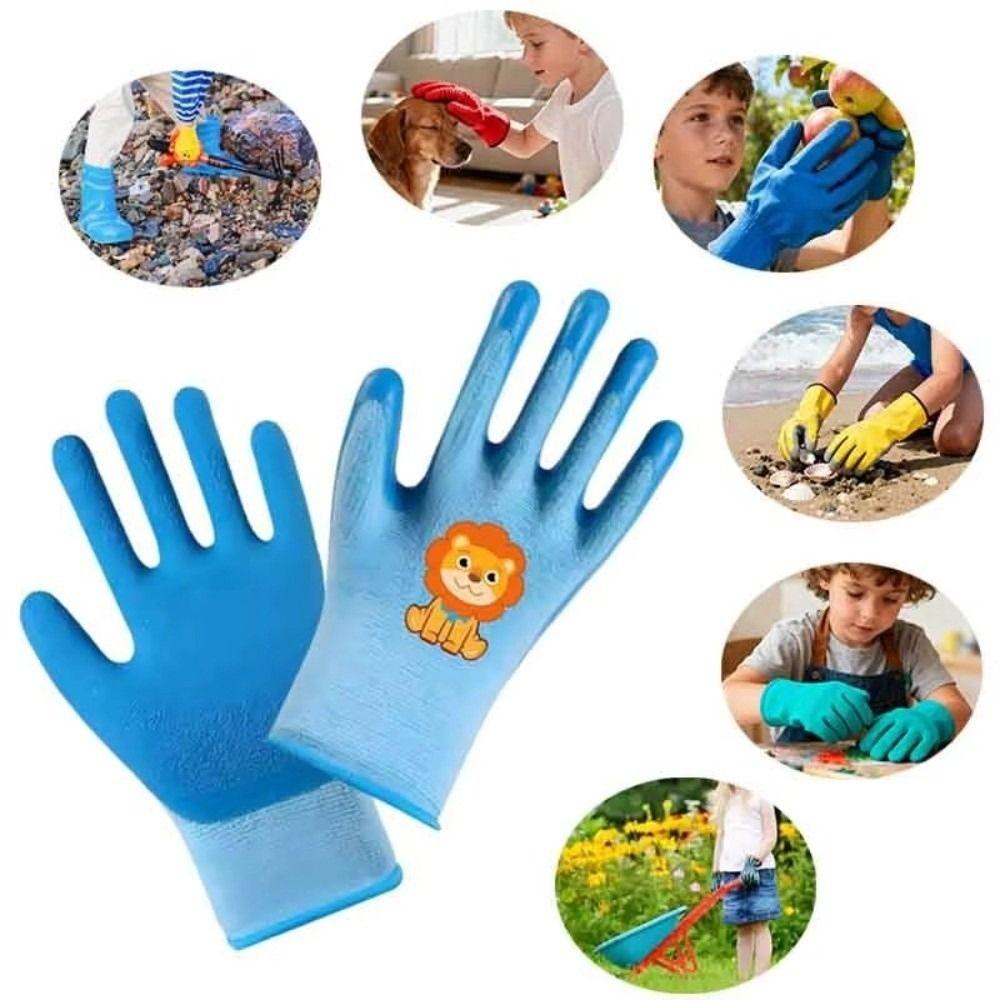 Waterproof Kids Work Gloves Non-Slip Gardening Protective Gloves Garden Work Gloves Garden Work