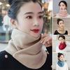 Winter Fleece Neck Scarf Thickened Warmth Autumn Neck Sleeve Women Scarf Double Layer Plush Neckerchief Scarf Ring