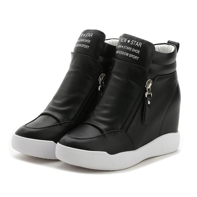 Женские ботильоны на платформе и танкетке, женская обувь с увеличенной подошвой на платформе, повседневная обувь для девочек