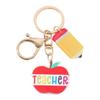 English Letter Pencil Keychain Geometric Shape Teacher Education Pendant  Graduation Ceremony
