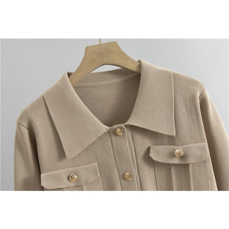 Knitted Suit Women's Sweater Spring and Autumn Sweet Gentle Wind Skirt Suit