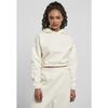 Sweatshirt À Capuche - Urban Classics - Court Oversized - Polaire Brossée - Beige - Femme