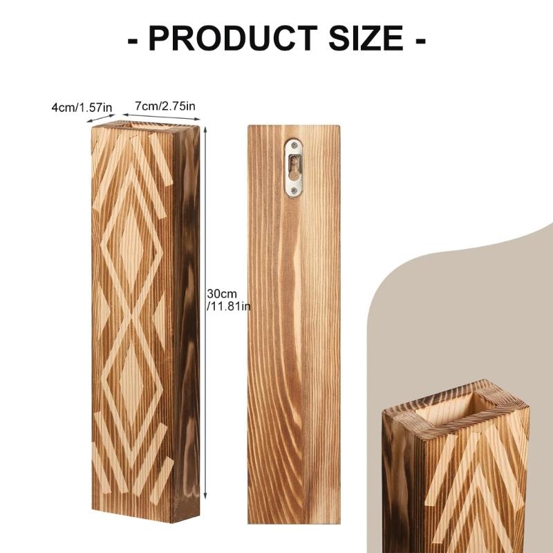 Настенные деревянные вазы для цветов Кашпо Геометрический узор Подвесной контейнер для цветочных композиций Для домашнего офисного декора