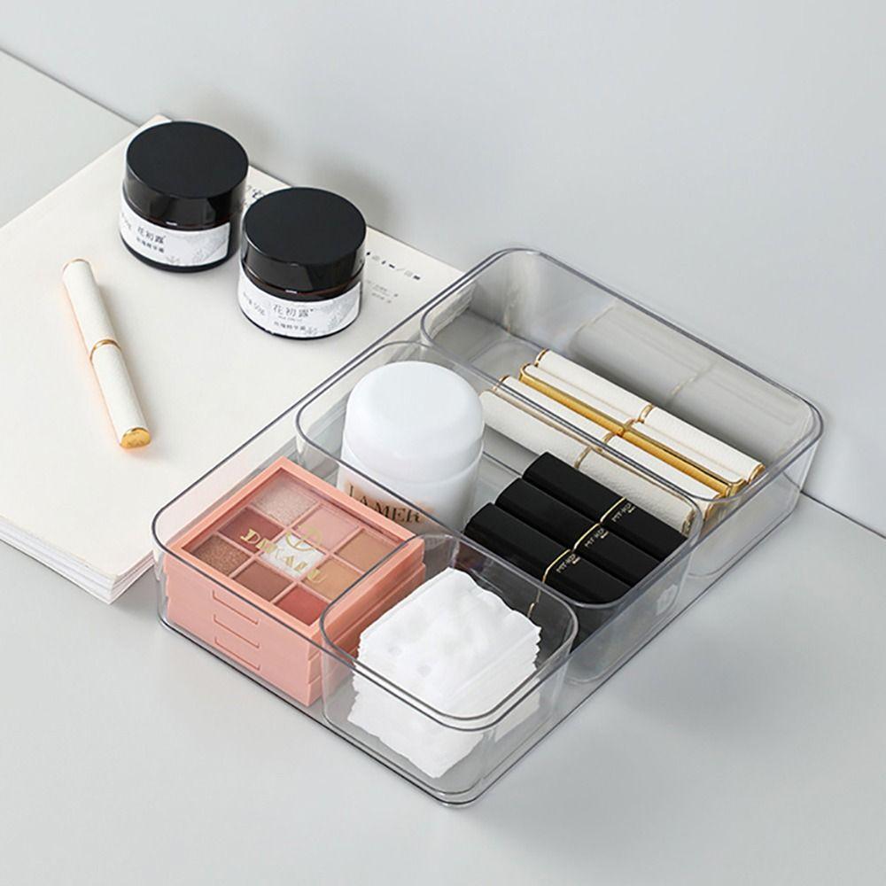 1Pcs Transparent Desk Storage Organizer Drawer Table Jewelry Container Makeup Organizer Box