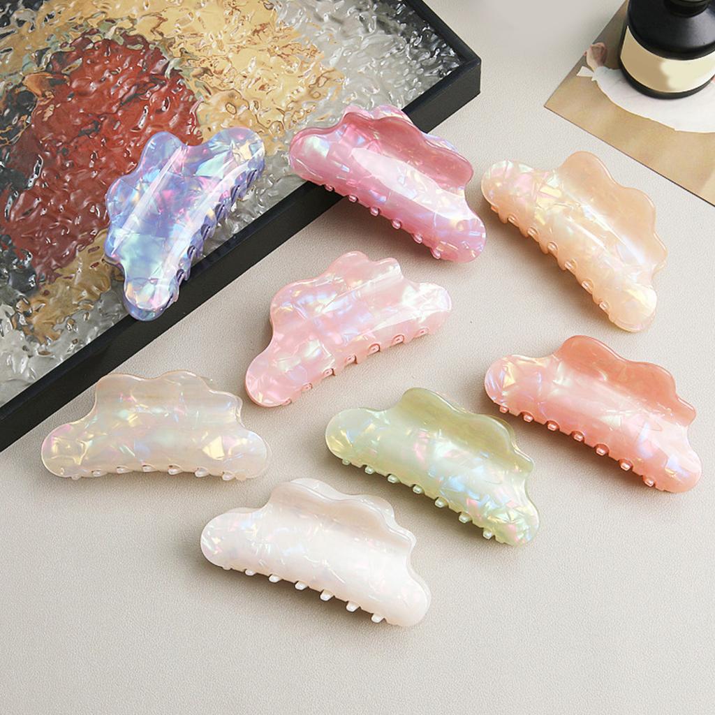 Aesthetic Hair Claw Clip Shimmering Hair Shaping Jaw Clip Ponytail Holder Spring Clamp for Female Various Hairstyles