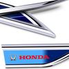 FIQ1 2Pcs Metal Blade Emblem Badge Sticker Side Doors Fender Decal for Honda CITY CIVIC Mugen INSPIRE XRV CR-V URV Fit Type R Vezel