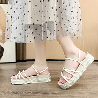 Новые женские сандалии, летние тапочки, женская уличная пляжная женская обувь, повседневная обувь-гладиатор на платформе, женская обувь Sandalias