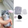 DIY Cat Wool Felt Craft Material Pack Child Handmade Doll Needle Felting Kit