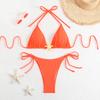Women's Bikini Set Halter String Side Tie Two-Piece Swimsuit with Starfish Decor Sexy Triangle Bathing Suits for Beach Vacation Hot Spring Pool