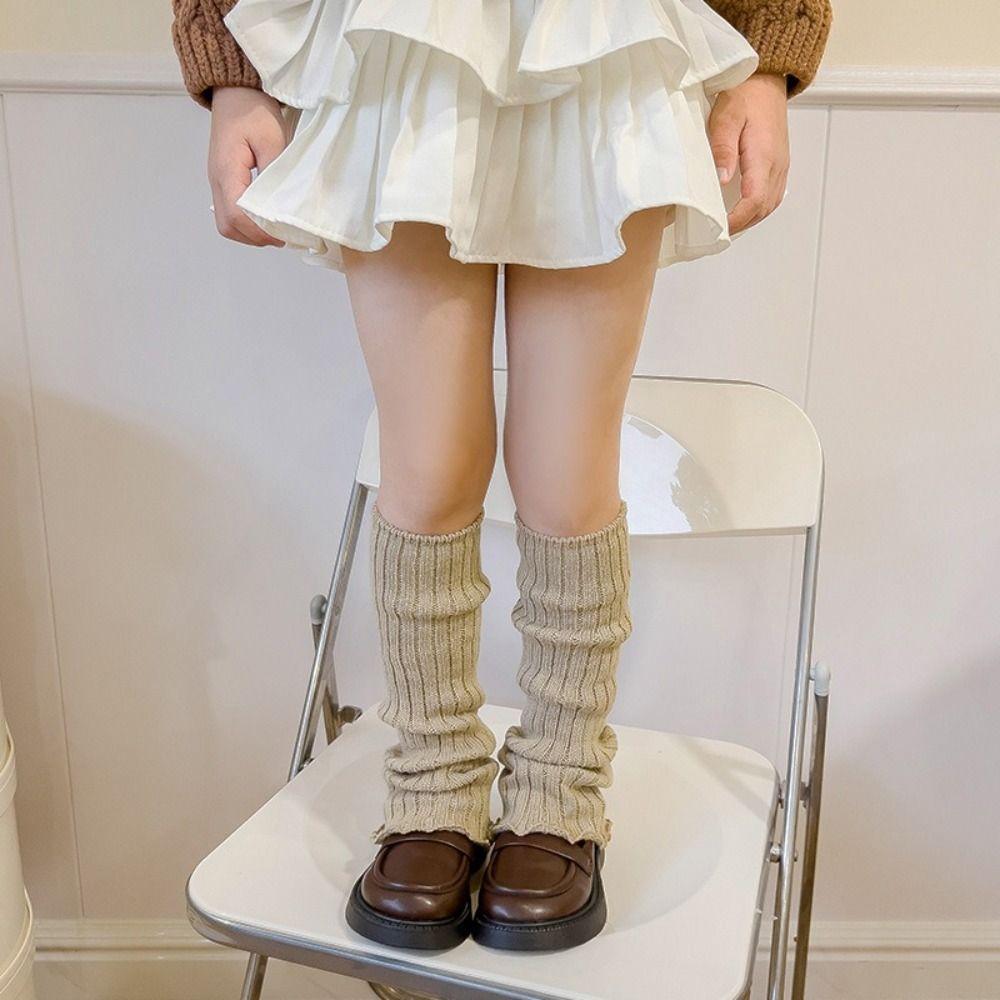 Милые Сладкие Лолиты Вязаные Носки Вязание Длинные Гольфы Однотонные Носки для Сапог Осень Зима