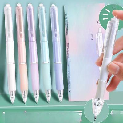 ST Quick Dry Brush Marker Morandi Color Press Plastic Little White Marker Student Neutral Pen Set