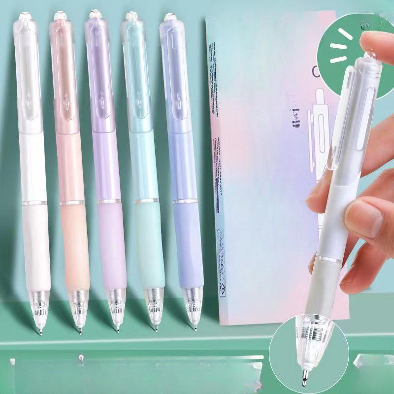 ST Quick Dry Brush Marker Morandi Color Press Plastic Little White Marker Student Neutral Pen Set