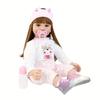 BZDOLL 60CM 24inch Reborn Baby Doll Toddler Soft Vinyl Lovely Princess Girl Birthday Gift Play House Toy