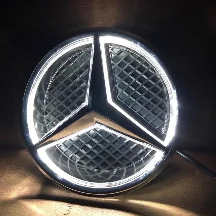 New Car Front Grilled Star Emblem LED Illuminated Logo White Blue Red Light Mercedes Benz W204 GLK220 GLK300 GLK350 GLK500 W245 XT3