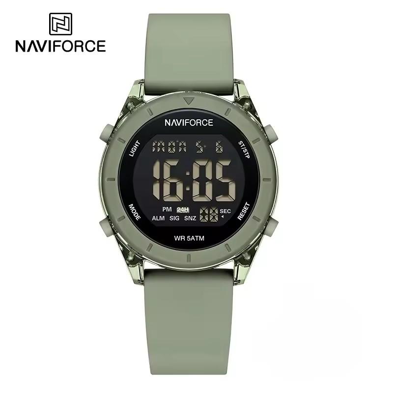 Новая модель NAVIFORCE NF7108 Часы Женские Модные Силиконовый Ремешок Спортивные Цифровые Часы Водонепроницаемые Светящиеся Наручные Часы Relojes