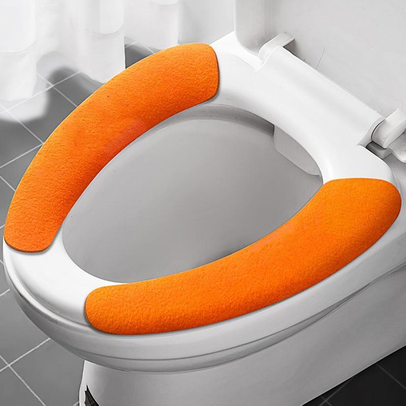 Washroom Washable Sticky Toilet Mat Seat Cover Pad Household Soft Plus Cashmere Toilet Seat Cover