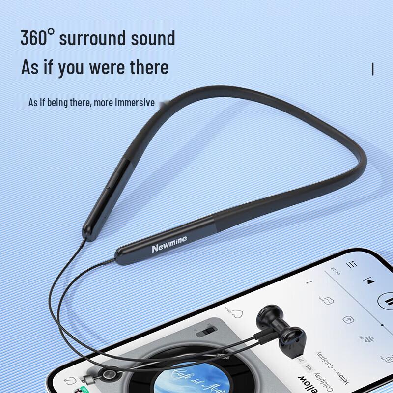 Newmine C63 Беспроводные Bluetooth 5.4 Спортивные Наушники с Шейным Ободком