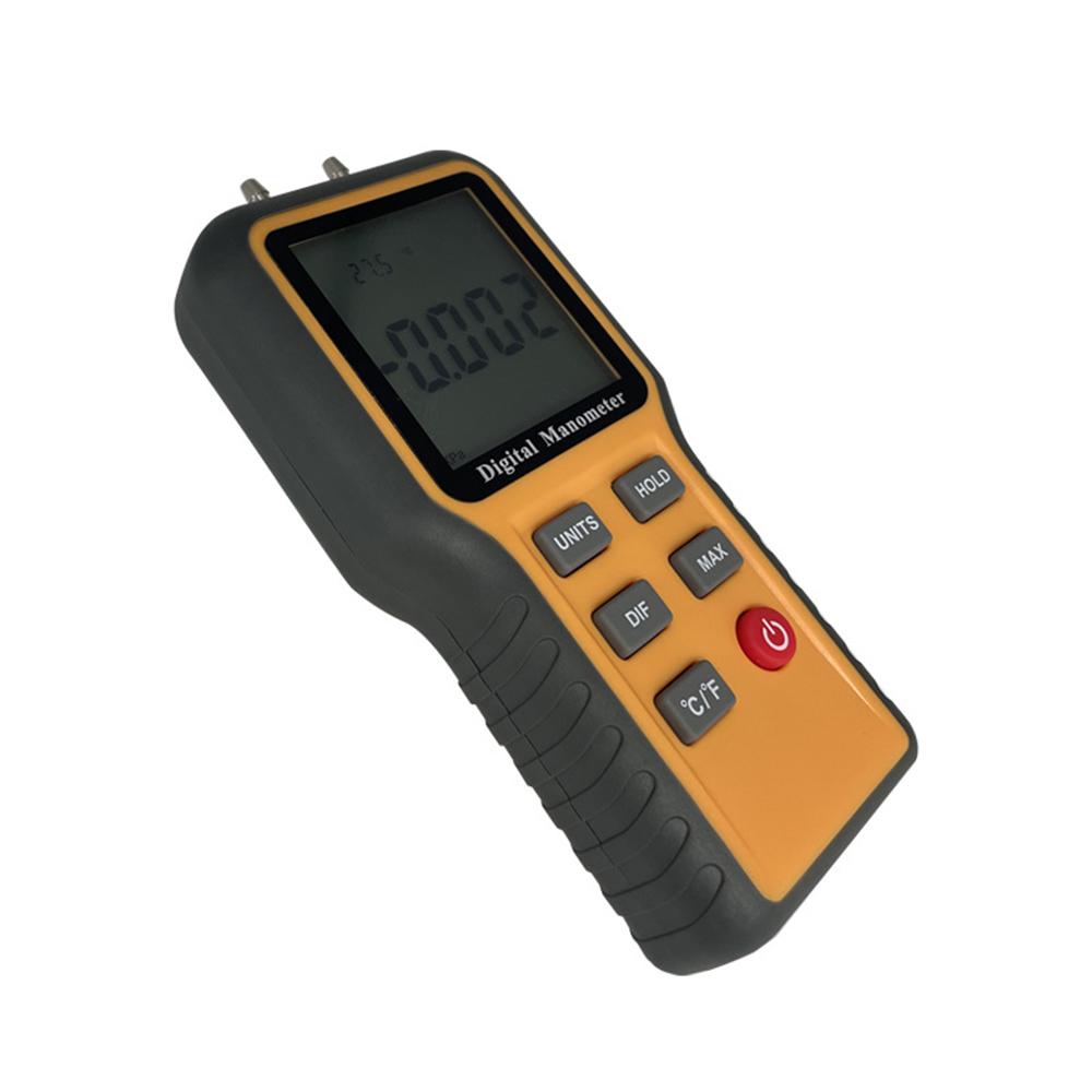 QX1201 Digital Manometer 12 Pressure Units Adjustable ±20.68kPa Differential Pressure Gauge ℃ ℉ Switchable Temperature Tool Hand