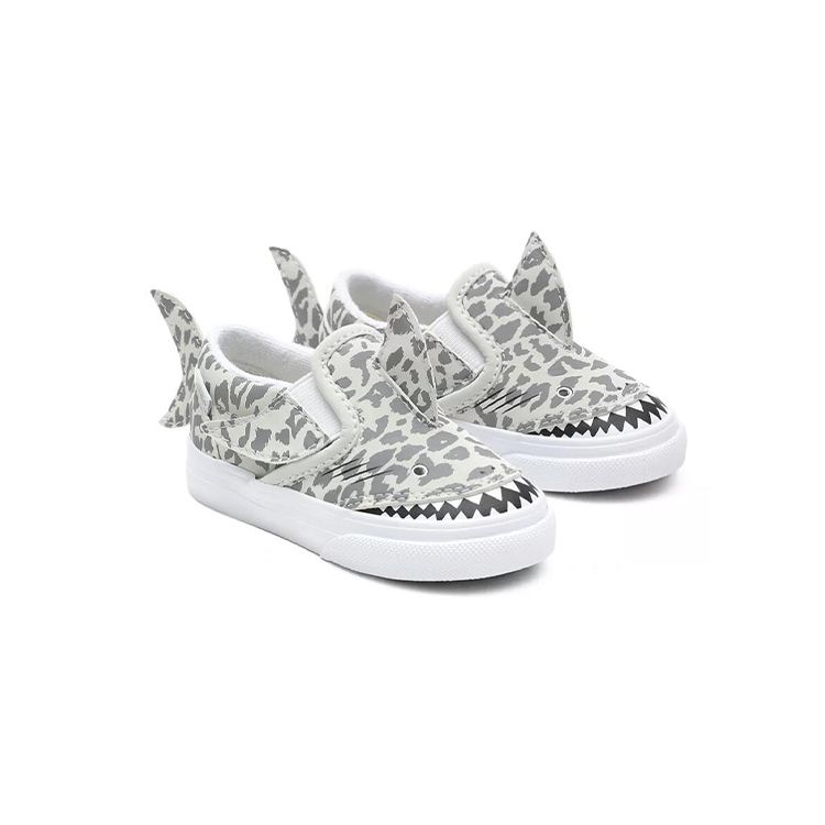 Vans Детские кроссовки Slip-On 5 для малышей Leopard Shark, серые VN0A5DXG3WQ