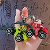 Mini Engineering Cars Charm Keychain Pull Back Cartoon Toy Car Keychain Pendant Anti-Detachable Hook Decompression Tool