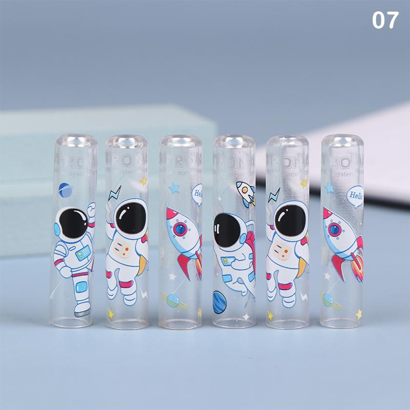 6 шт., чехол для карандаша, мультяшная кепка-карандаш, шляпа, студенческий пластиковый защитный инструмент для карандаша