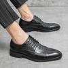 Business Oxfords Leather Shoes Men Lace Up Rubber Formal Dress Shoes Male Office Wedding Flats Footwear Mocassins Homme